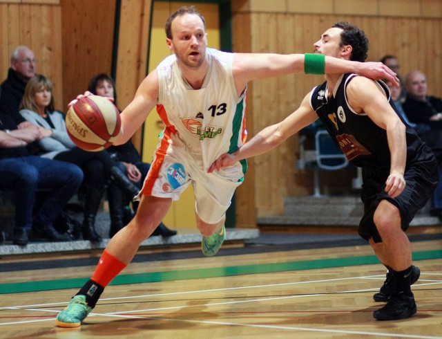 ABL 2013/14 2. Bundesliga Grunddurchgang 20. Runde  BasketFlames vs Wörthersee Piraten, Philipp Seel (13) , Dobernig Tobias (17)